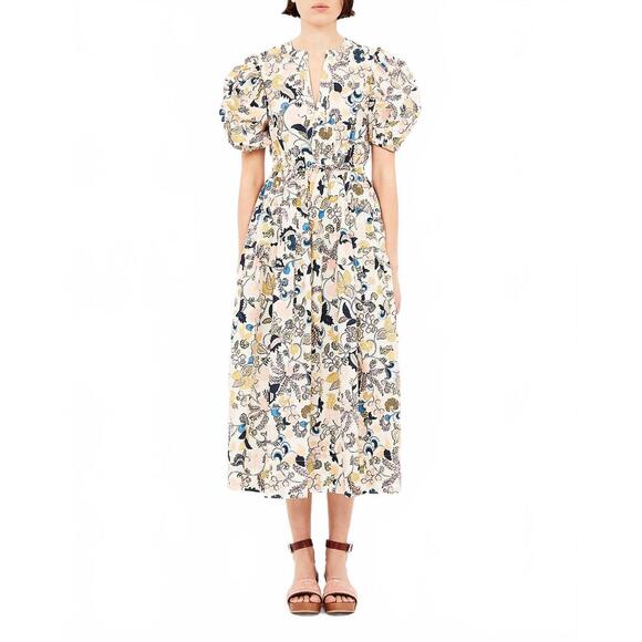 ULLA JOHNSON Dresses & Skirts - NEW ULLA JOHNSON adriana short sleeve midi dress in magnolia